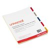 Universal Economical Insertable Tab Dividers, 5 Tab, Multicolor, Pk6 UNV21870